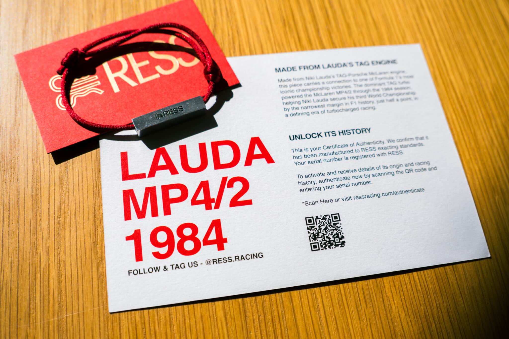 RESS Niki Lauda 1984 Championship-Winning McLaren Engine Bracelet