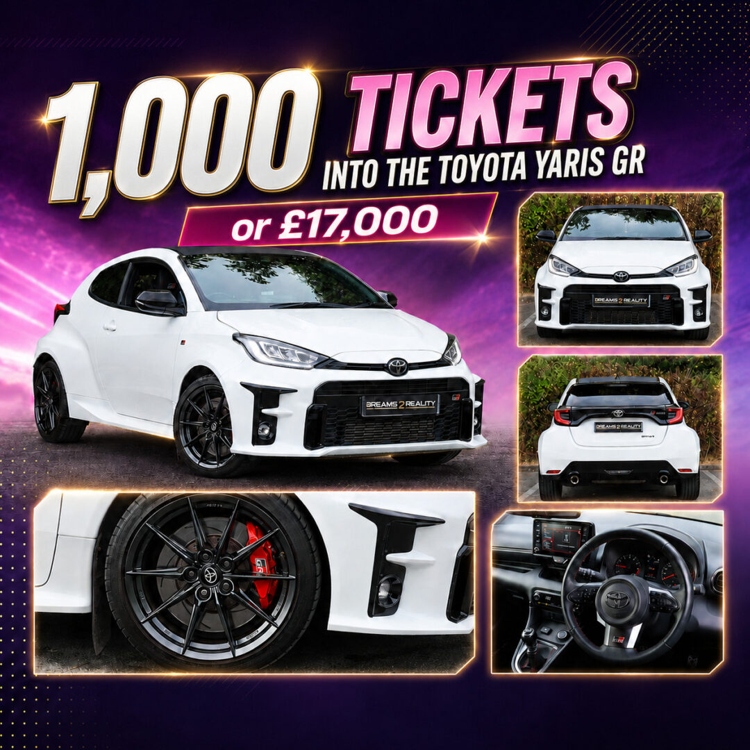 1,000 Tickets Into The Toyota Yaris GR or £17,000