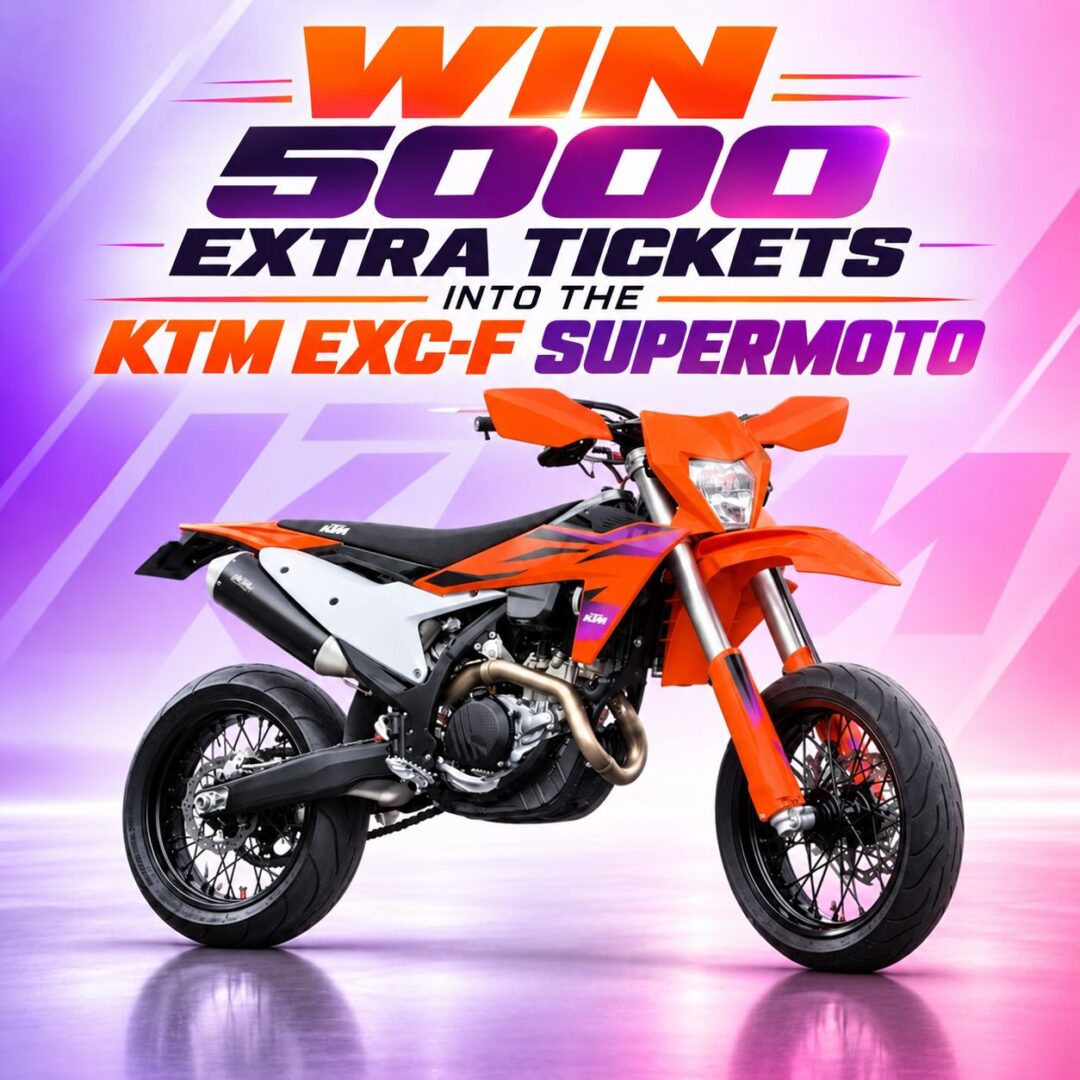 5000 Extra Tickets into the KTM EXC-F 450 Supermoto