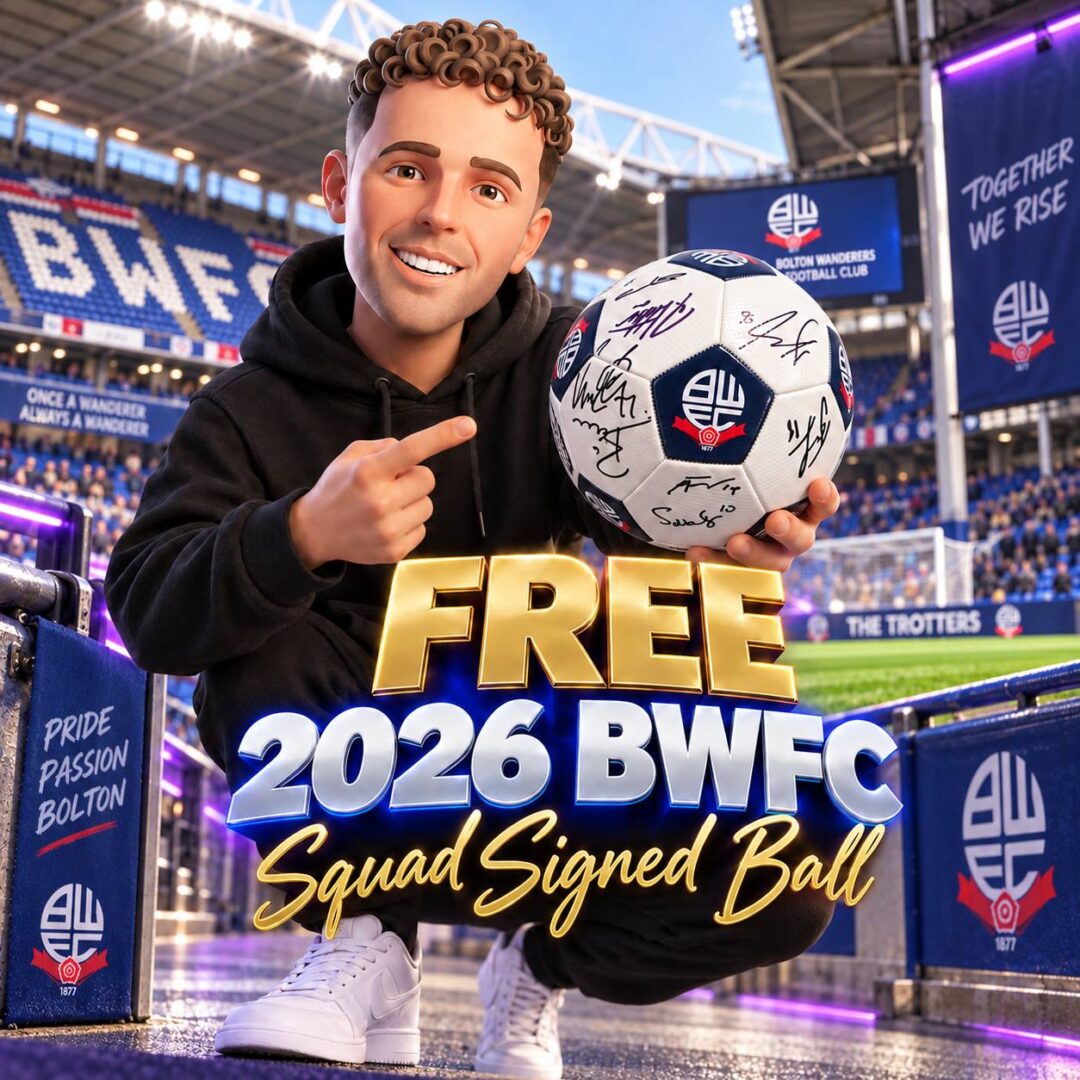 Free BWFC Squad Signed Ball