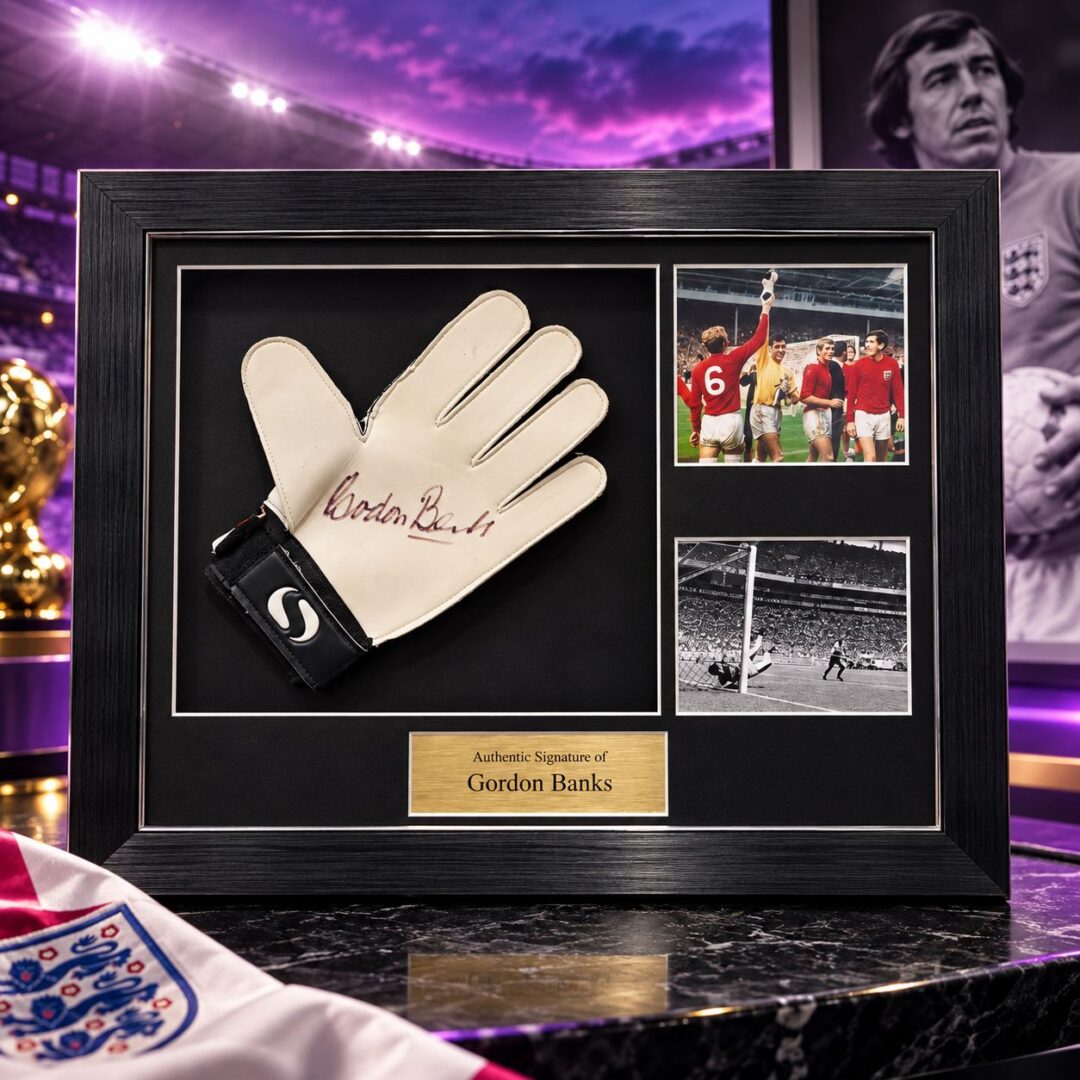 Gordan Banks Signed Glove