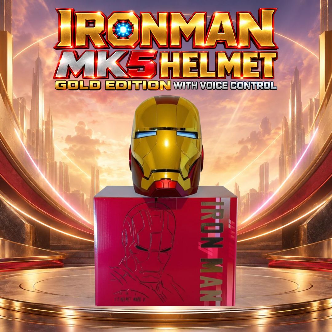 Iron Man MK5 Helmet Gold Edition with Voice Control