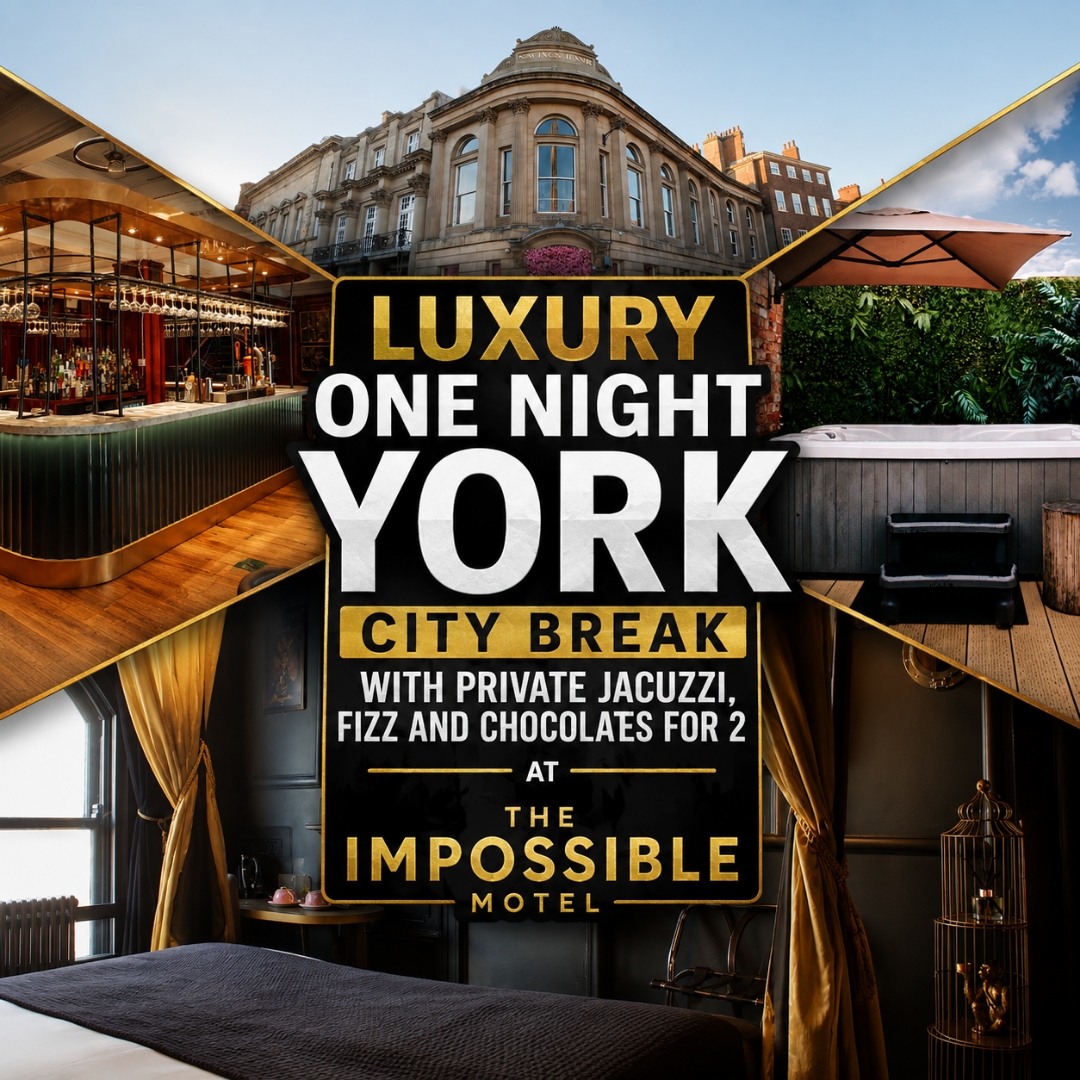 York City Break with a Private Jacuzzi and Fizz for 2 at the Impossible Motel