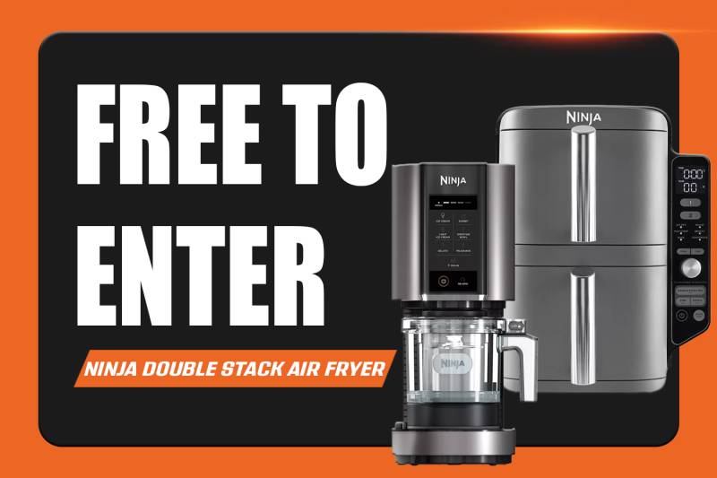 FREE: Ninja Double Stack XL 2-Drawer Air Fryer (Spend £1+ to receive Ninja Creami)
