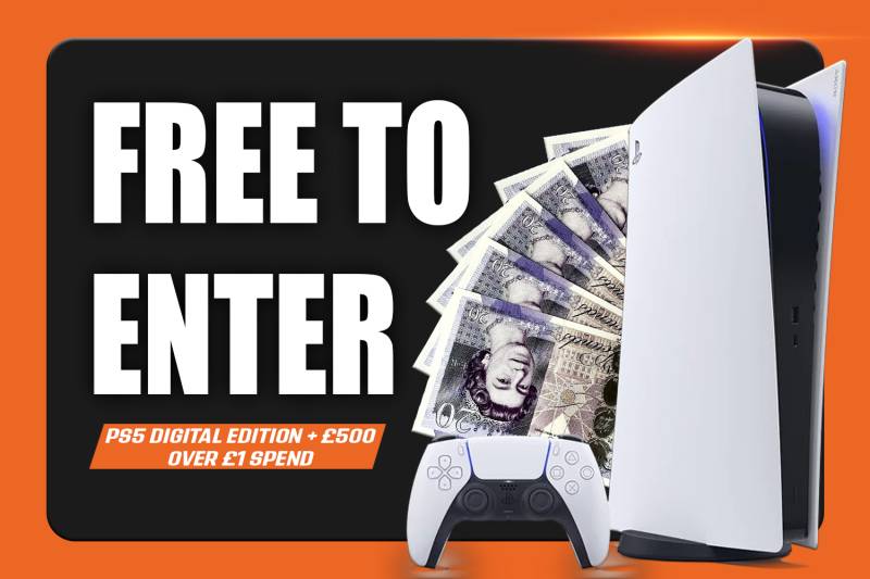 FREE: PS5 Digital Edition (Spend £1+ to also receive £500 cash)