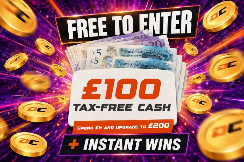 FREE: Sunday Instant Win - £100 Cash End Prize (+£200 Spend Bonus Upgrade)