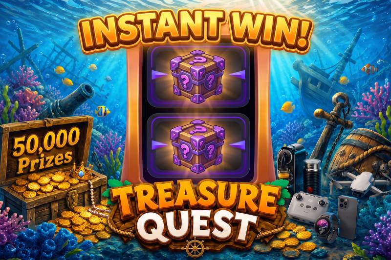 Treasure Quest - Instant Win - 50,000 Prizes