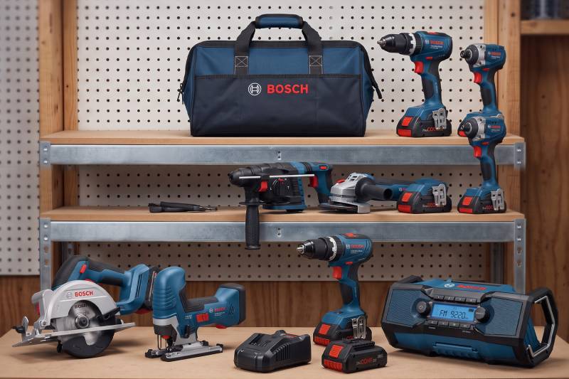 Win this Bosch 7 Piece Professional Combo kit With 3 x 4.0Ah Batteries, Charger & Tool Bag