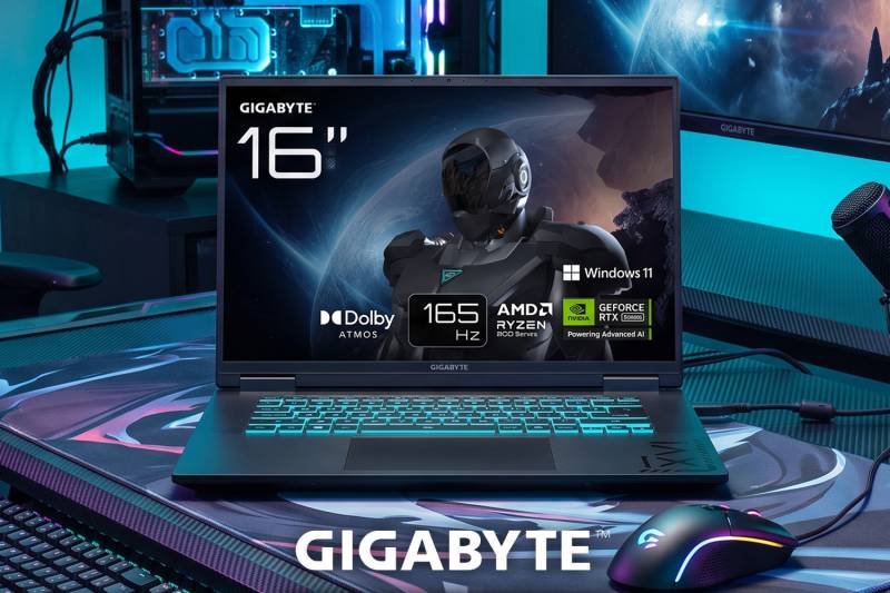 Win this GIGABYTE A16 16" Gaming Laptop - AMD Ryzen 7, RTX 5060, 1 TB SSD