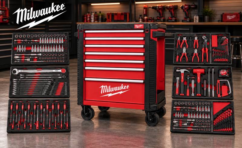 Win This Milwaukee 206 Piece Filled Steel Storage Roller Cab