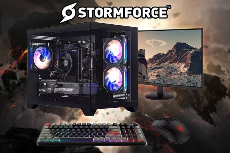 Win this Stormforce AMD Ryzen5 Desktop PC & Monitor Bundle