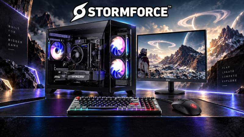 Win this Stormforce AMD Ryzen5 Desktop PC & Monitor Bundle