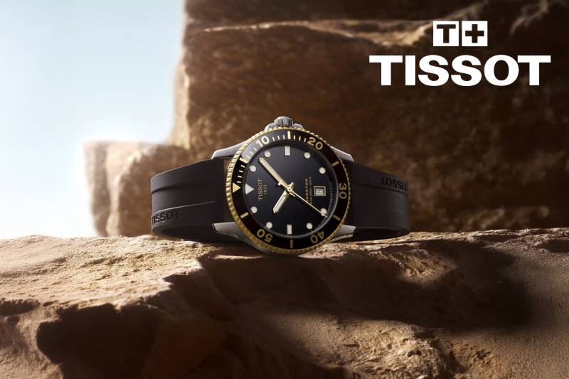 Win this Tissot Seastar 1000 Black Dial Gold PVD Steel Quartz Watch - Only 999 Entries