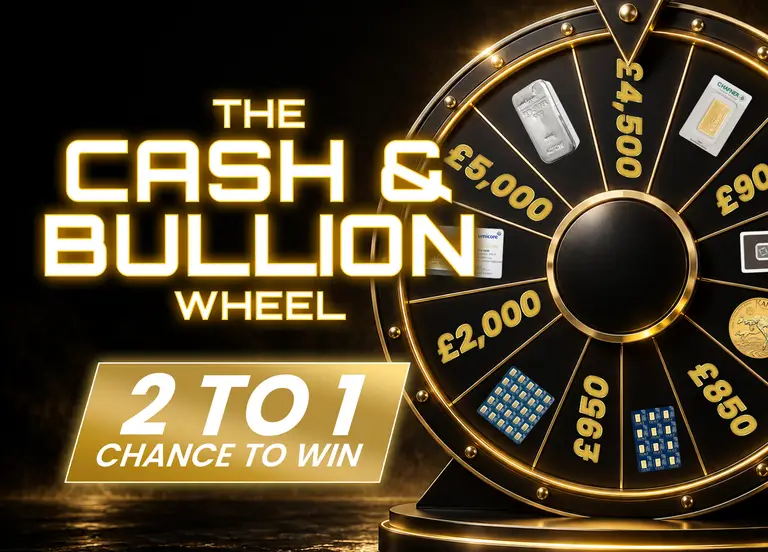 The 2/1 Chance Cash & Bullion Wheel — £85,000 Prize Pot