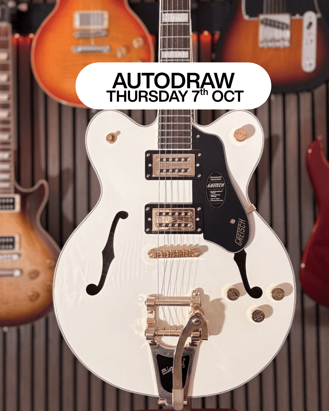 NEW !! Gretsch G2655TG Streamliner Center Block Jr Double-Cut with Bigsby LTD Laurel Fingerboard Vintage White AUTODRAW 