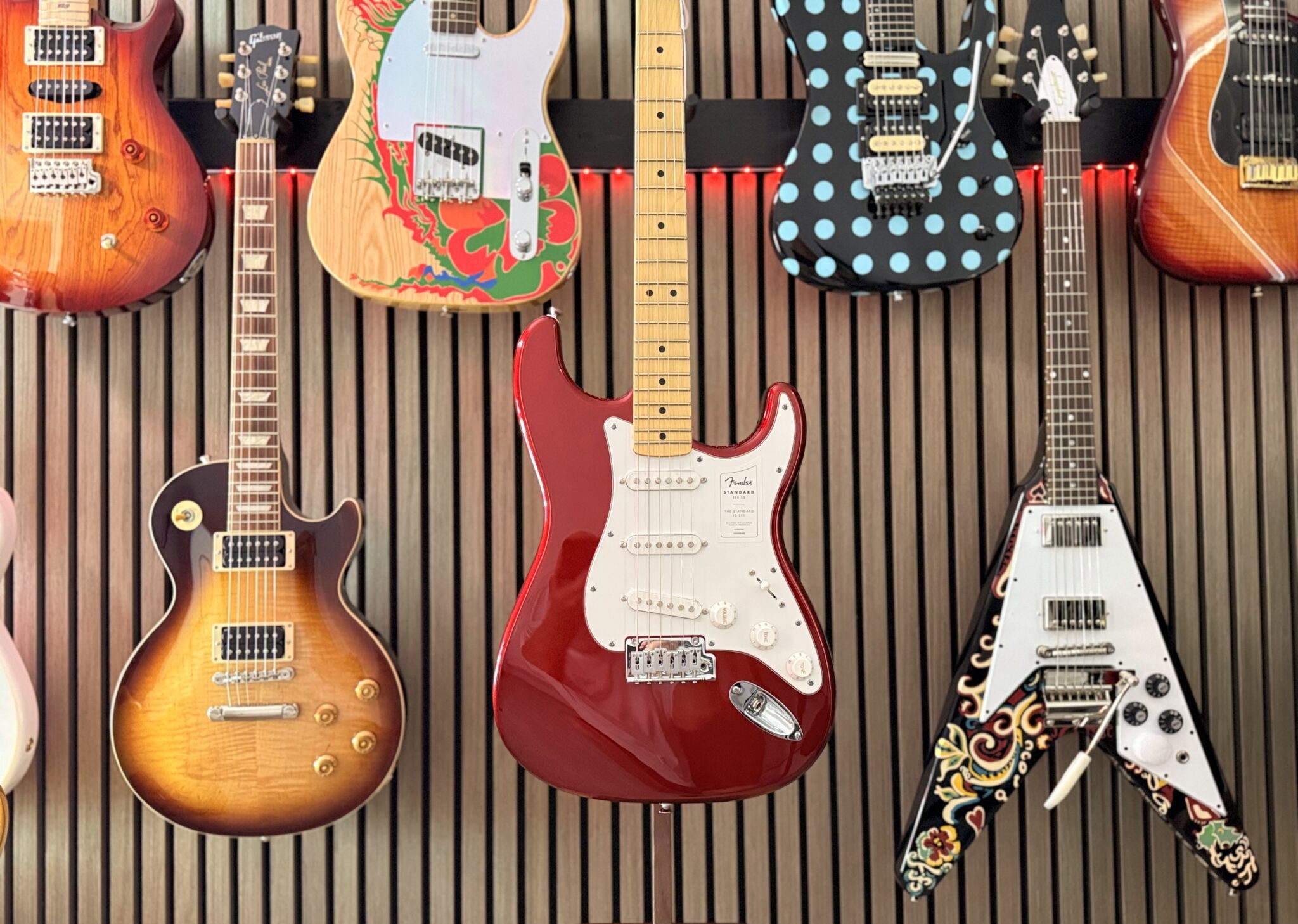 NEW FENDER STRATOCASTER IN CANDY COLA RED #19