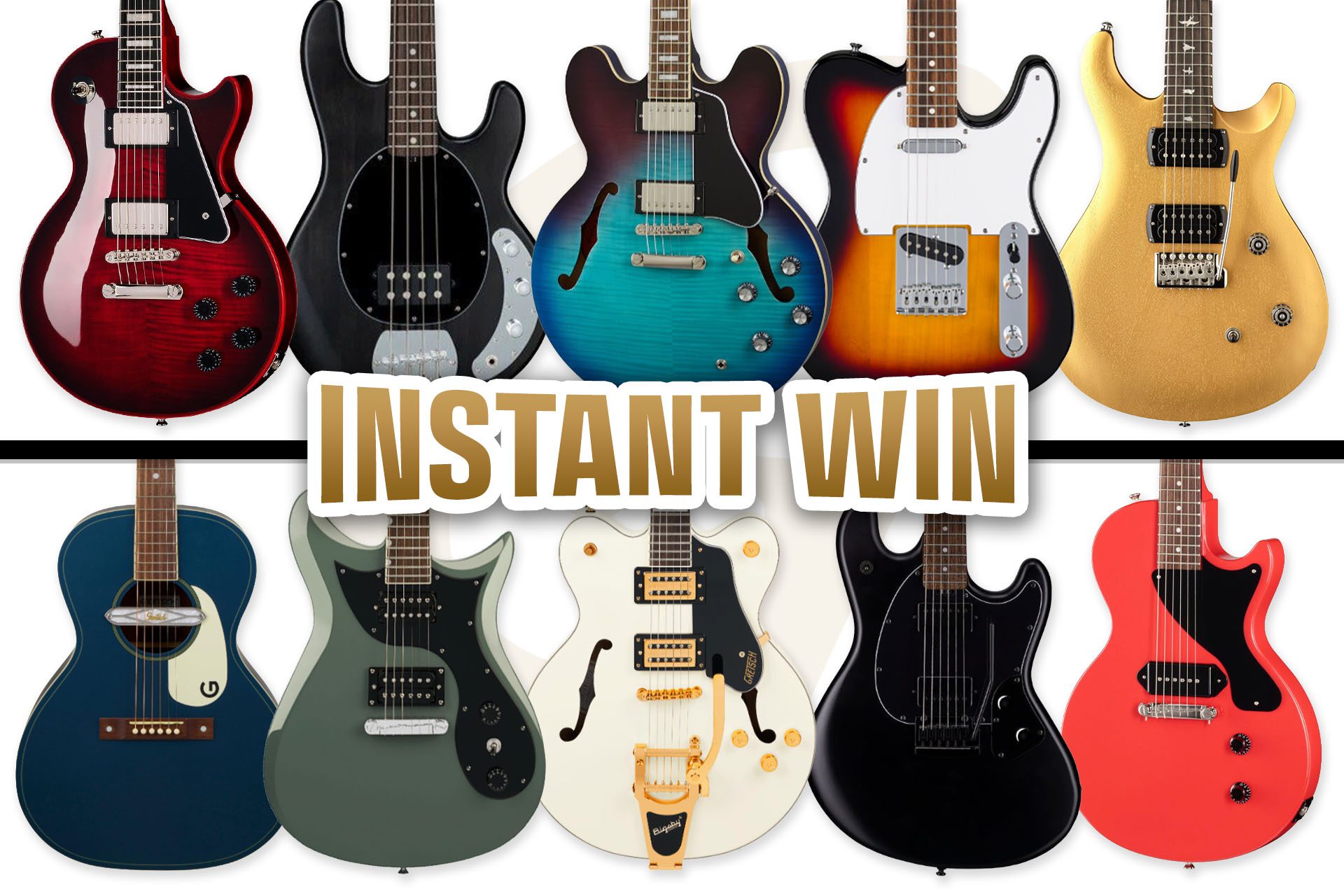 600 Instant Wins | 10 Guitars | £6,000 of Total Prizes