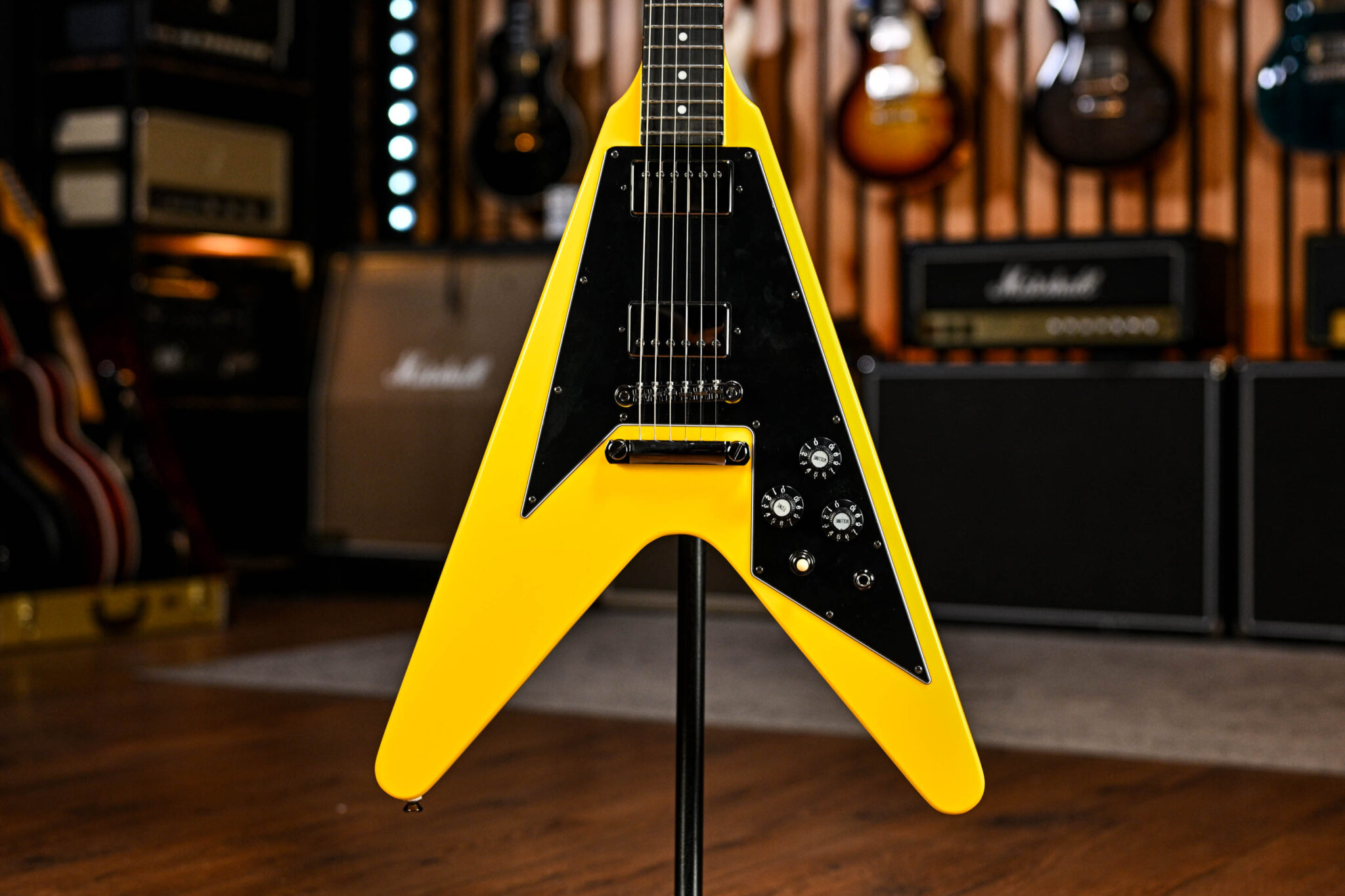 Epiphone 70's Flying V in Bumblebee Yellow