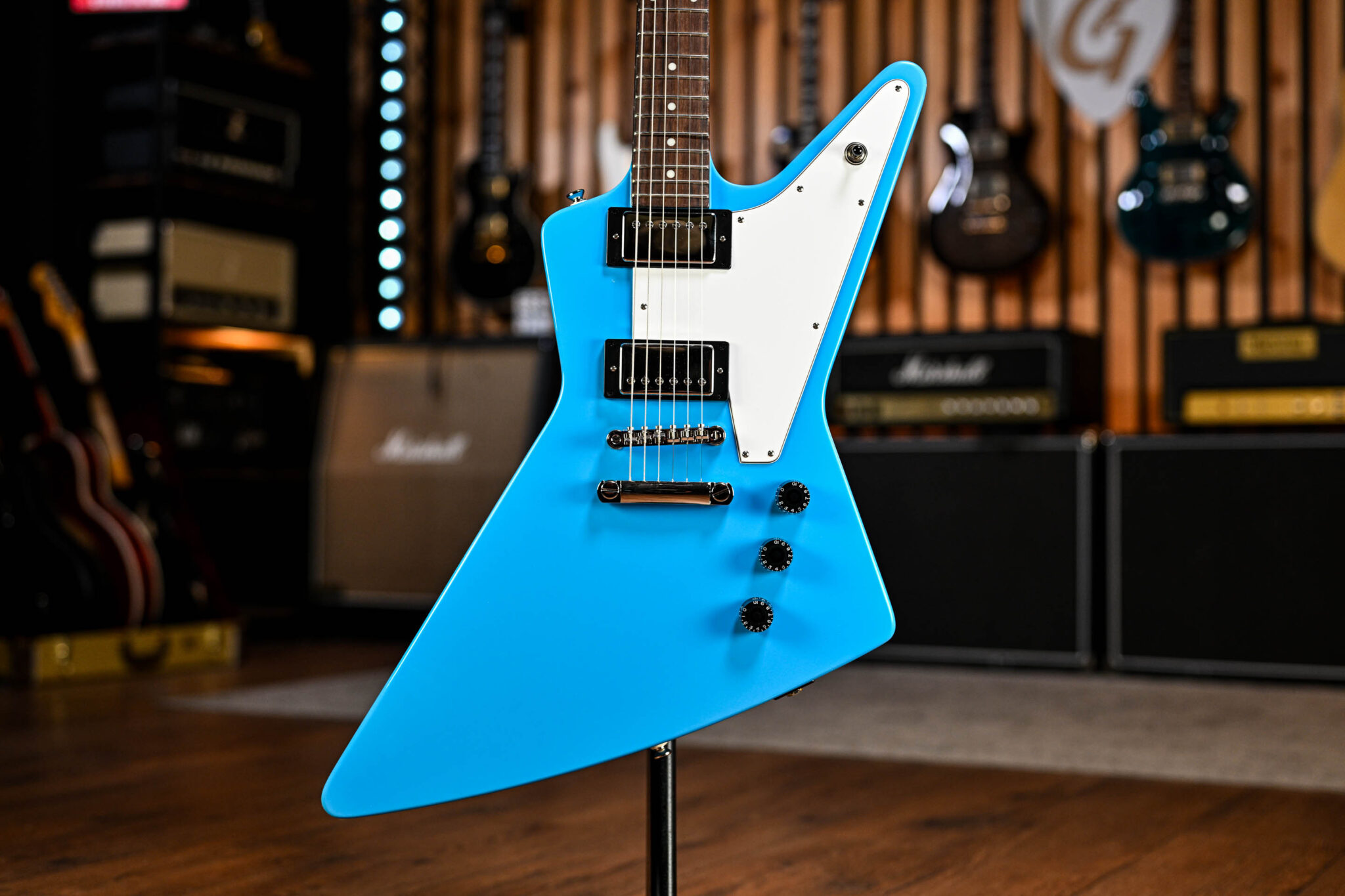 Epiphone Explorer in Vice City Blue