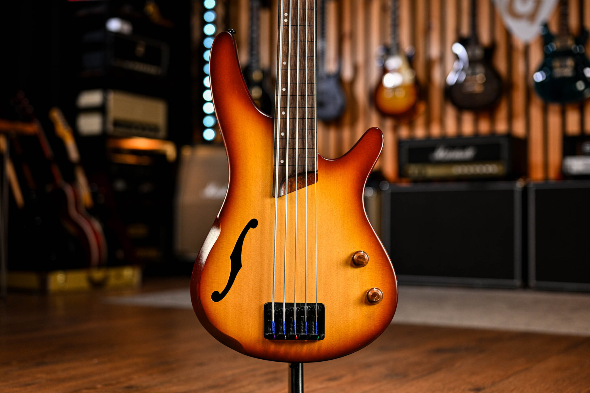 Ibanez Bass Workshop SRH505F-NNF 5 String Fretless in Natural Brown