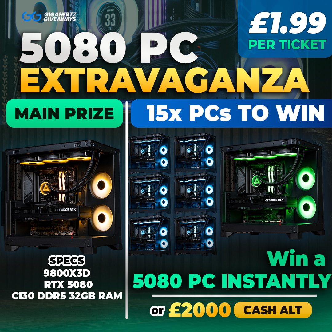 5080 Extravaganza | 15x 5080 Gaming PC INSTANT WINS