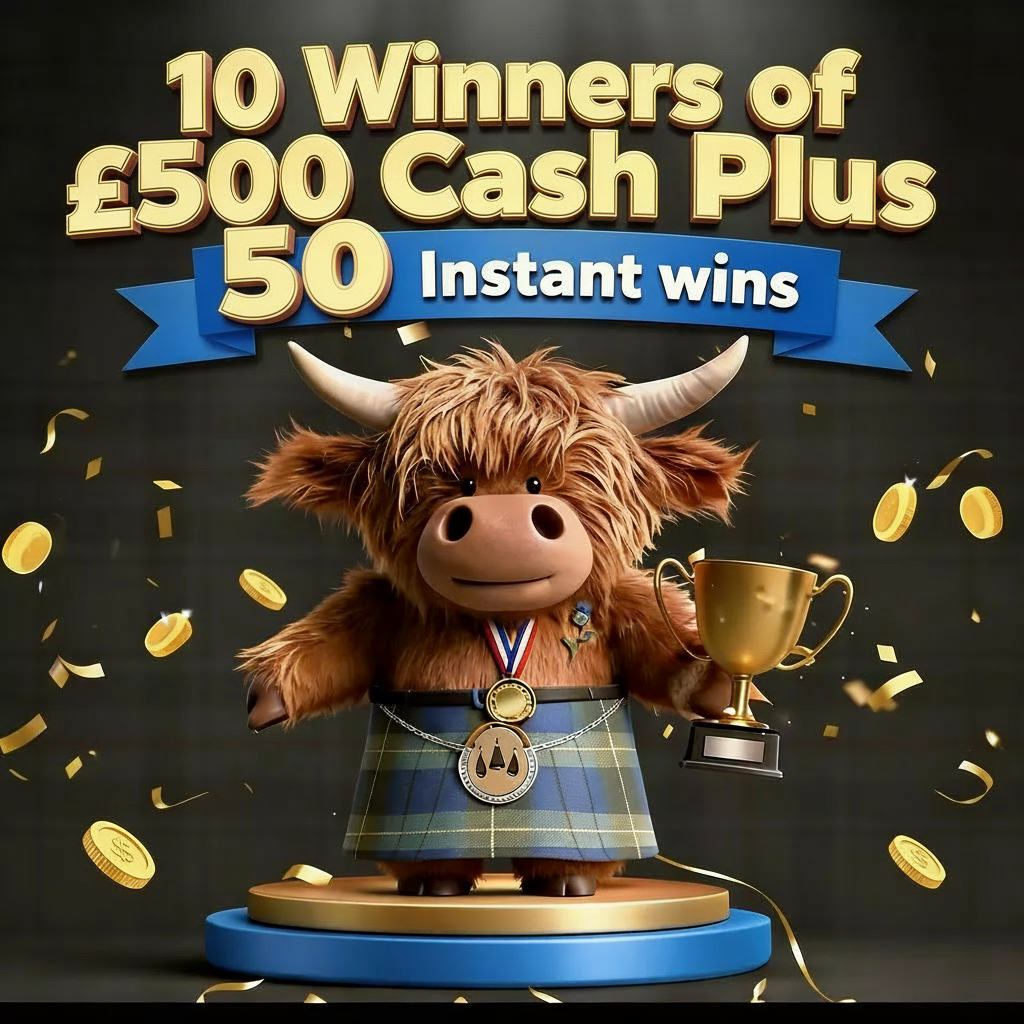 Kilted For The WIN – 10 Chances to Win £500 Cash + 50 Awesome Instant Wins