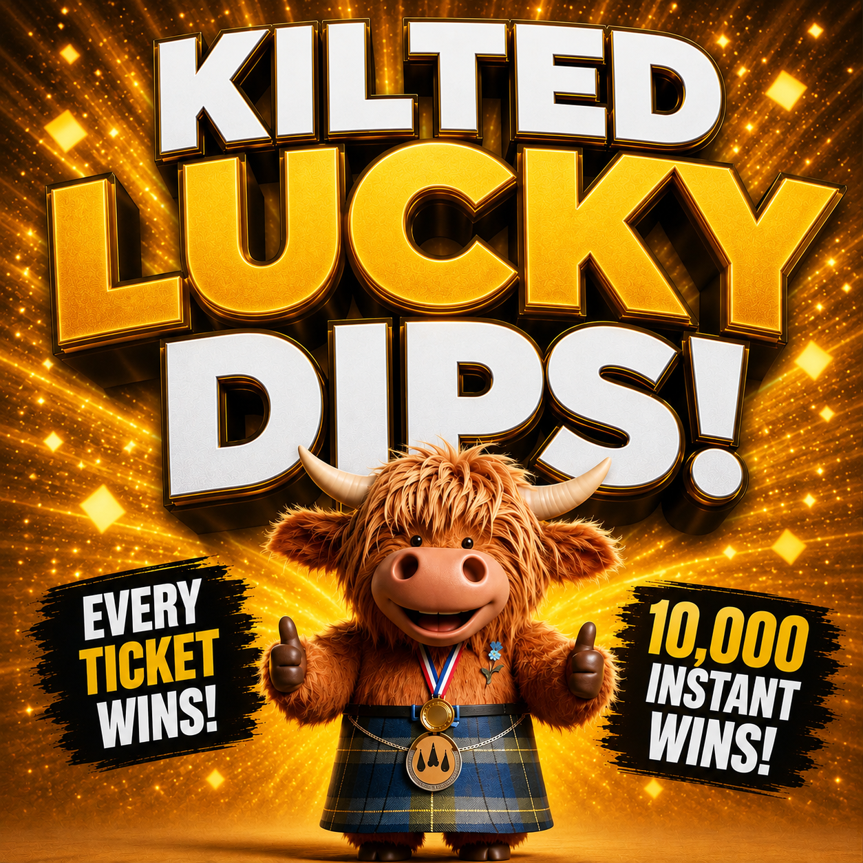 KILTED LUCKY DIPS – £100,000 Prize Pot – EVERY TICKET WINS