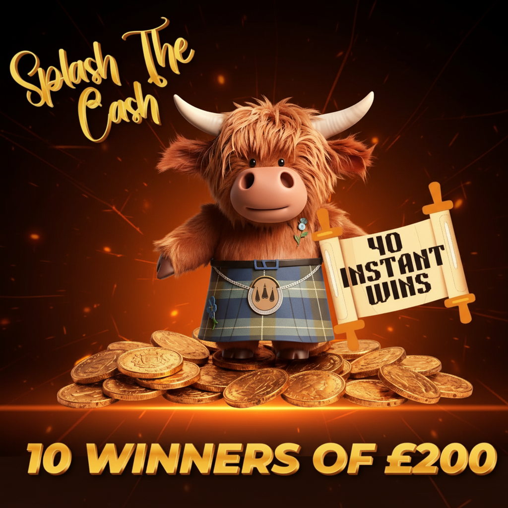 Splash The Cash 10 Winners of £200 Cash – 40 Awesome INSTANT WINS!