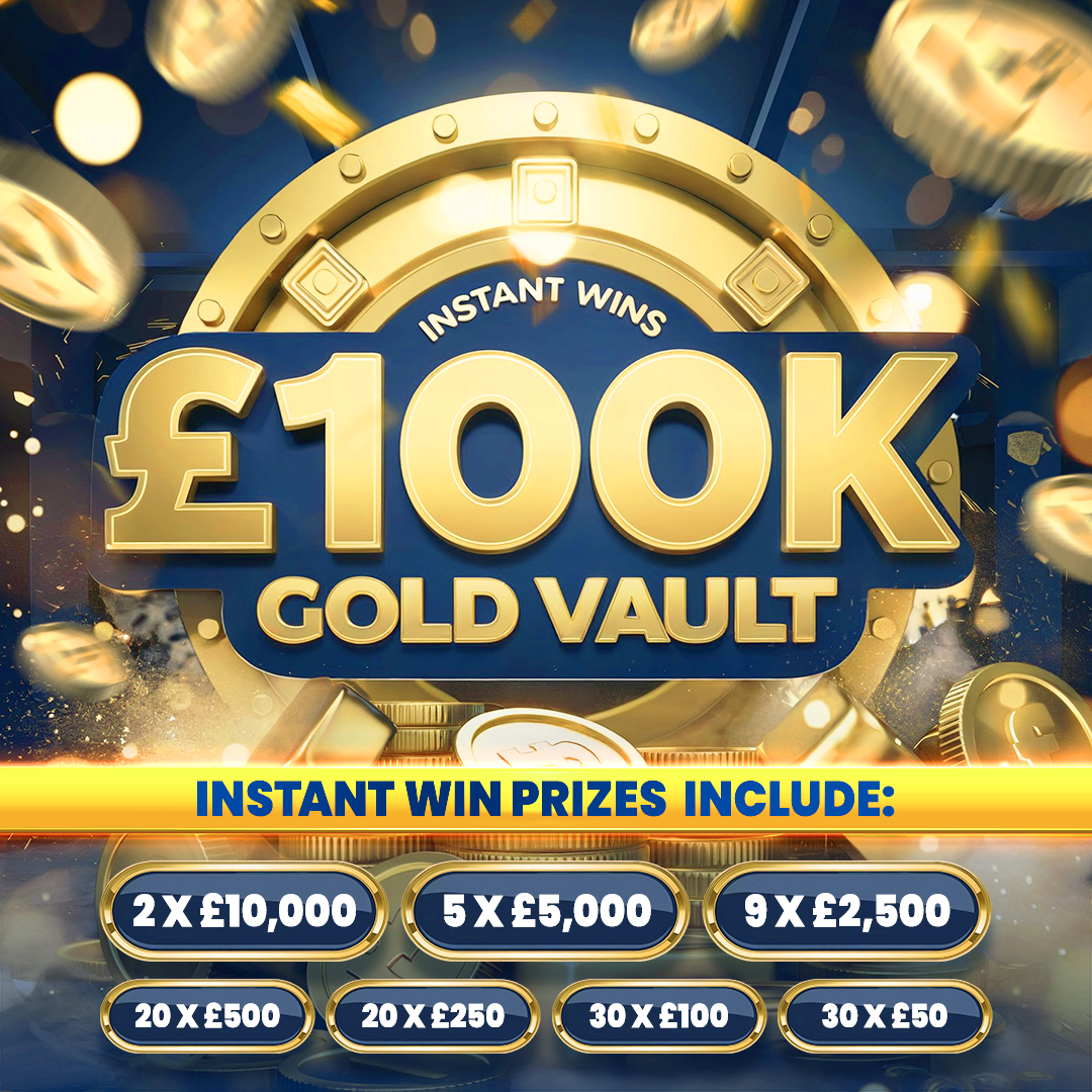 £100K Instant Wins – WIN EVERYTIME!