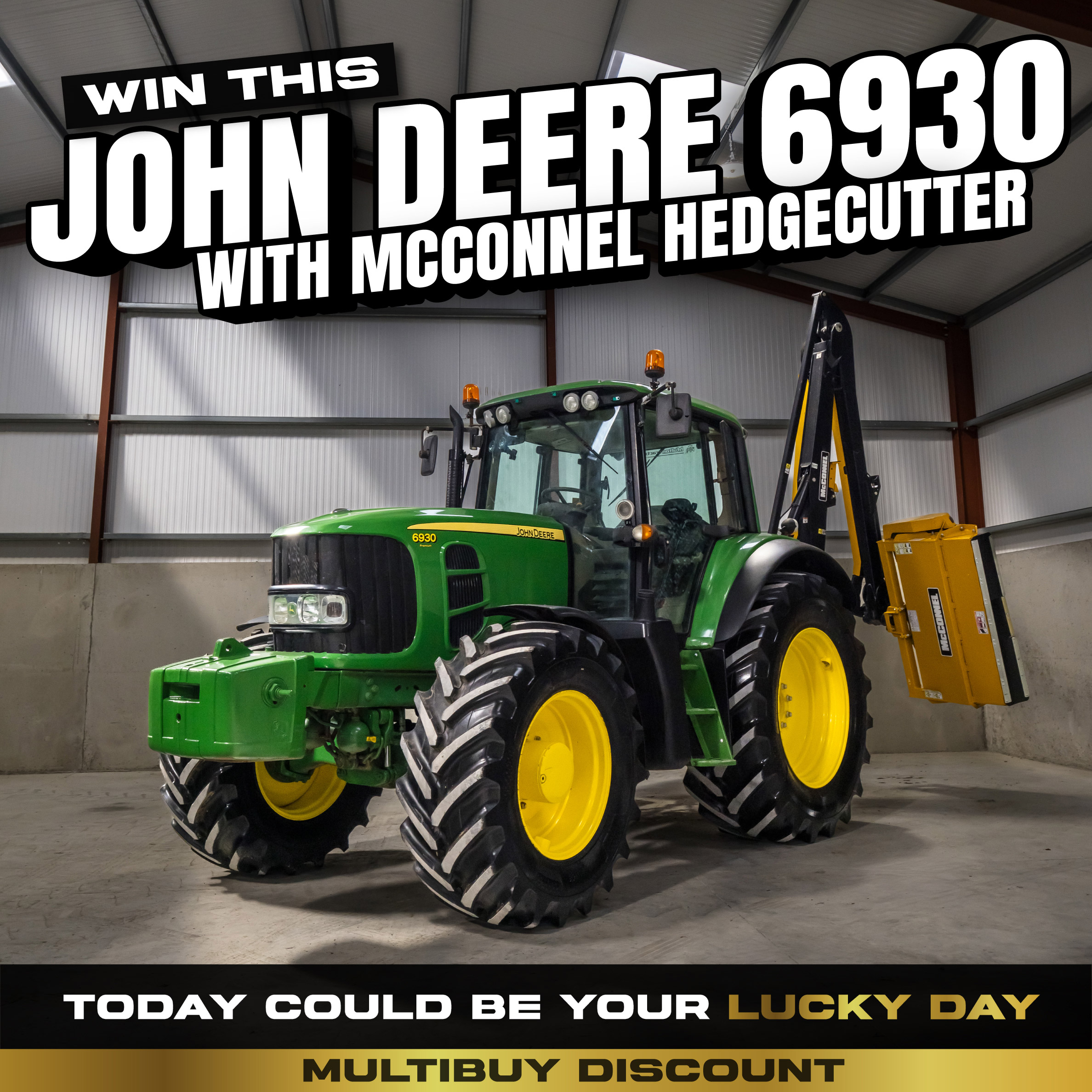 John Deere 6930 & McConnel Hedge Cutter