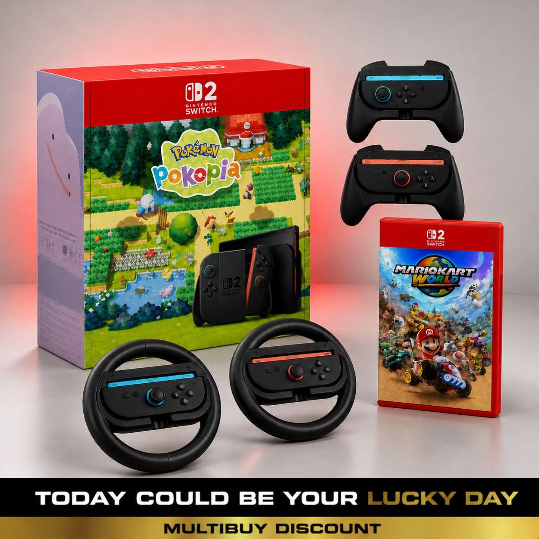 NINTENDO Switch 2 Bundle with Joy-Con Racing Wheels (Auto Draw)