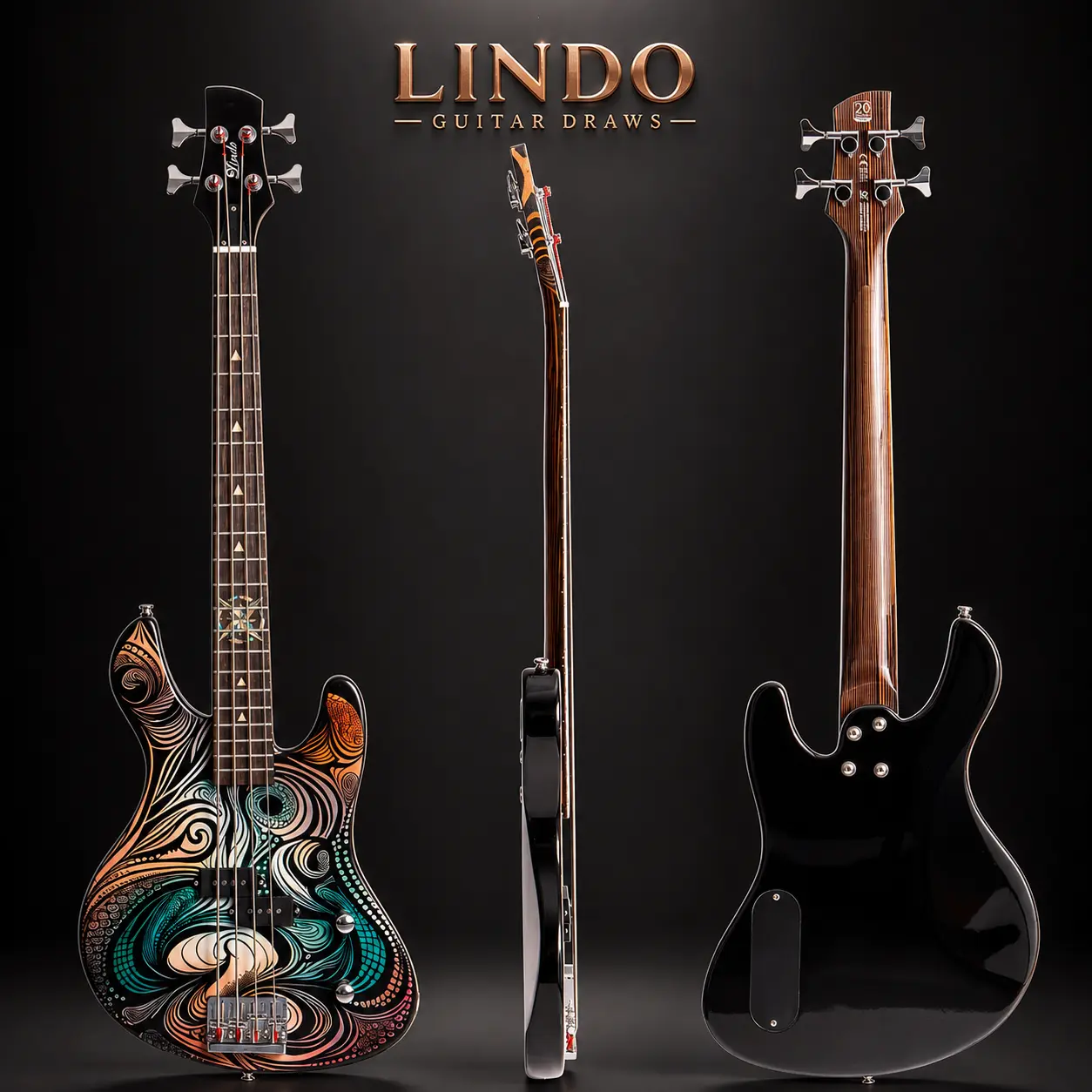 W36 Lindo Sahara Electric Bass Guitar (30″ Short Scale)