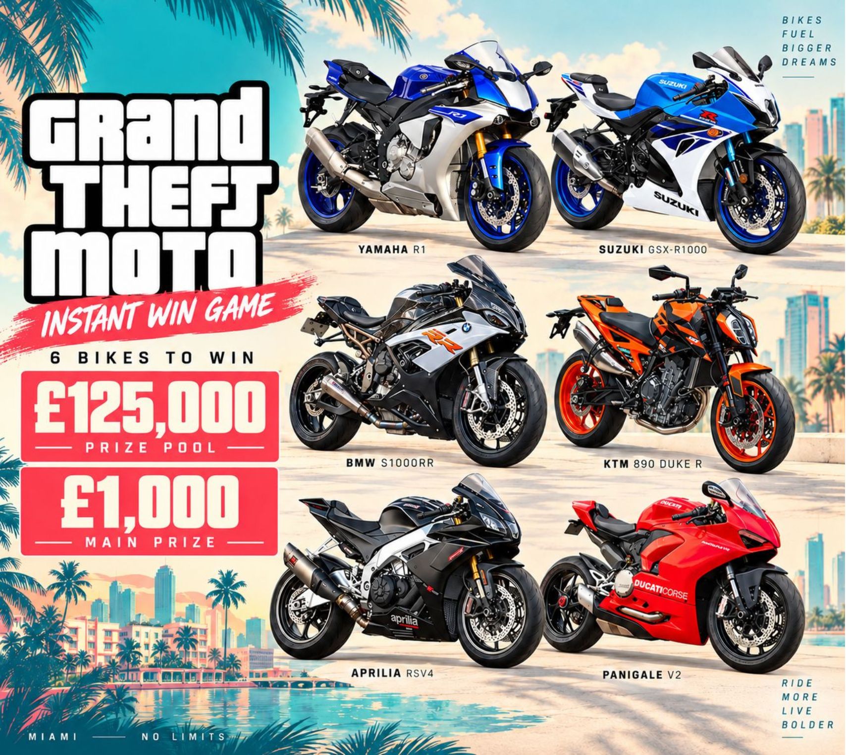 Grand Theft Moto – £100,000+ in Prizes!