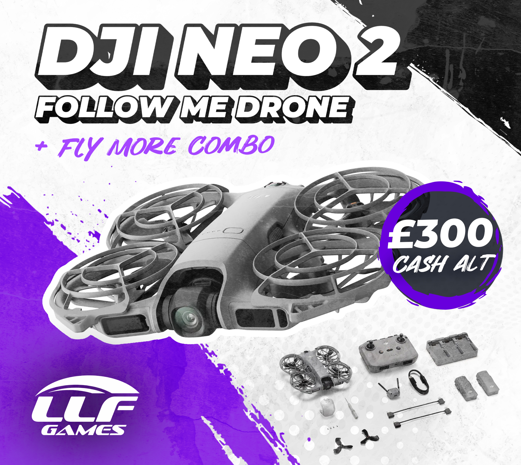 Win DJI Neo 2 ‘Follow Me' Drone + Fly More Combo For 10p!