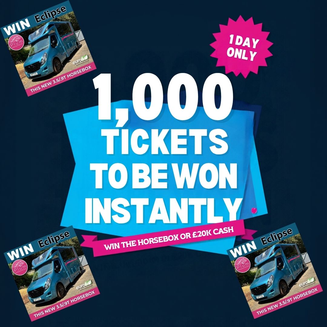 1000 Horsebox or £20k Cash Draw Tickets To Be Won Instantly Today Only – 1 in 10 Tickets Wins