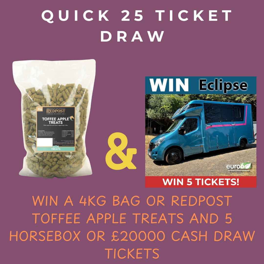 Win a 4KG Bag of Toffee Apple Treats and 5 Horsebox Tickets