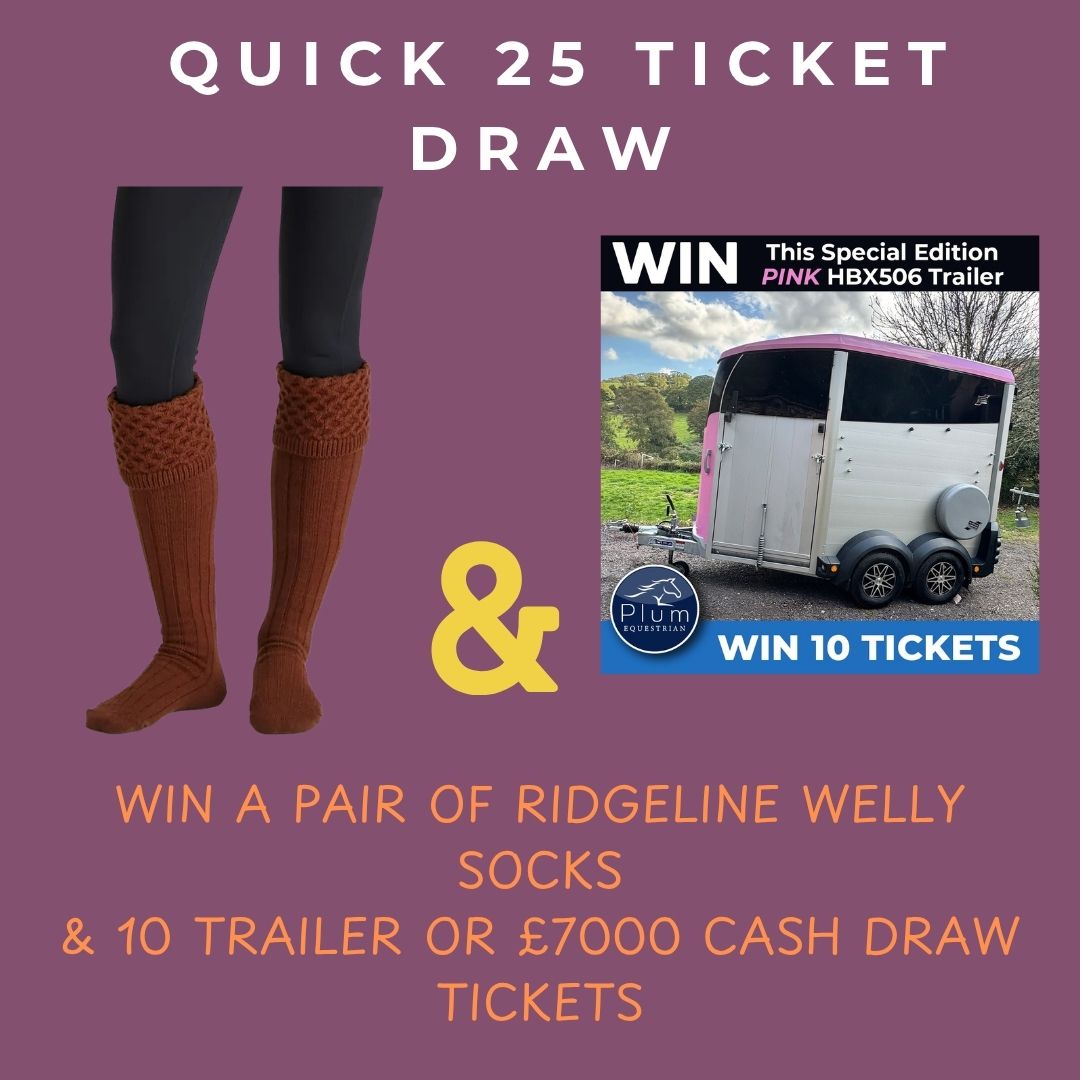 Win a Pair of Ridgeline Welly Socks and 10 Trailer or £7000 Cash Draw Tickets