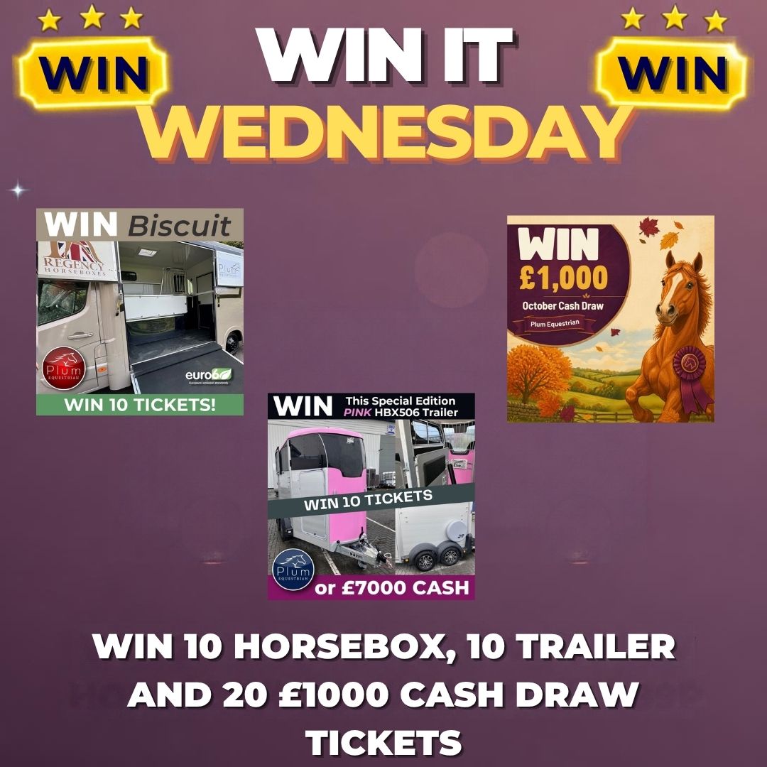 Win it Wednesday Draw to Win 10 Horsebox, 10 Trailer and 20 £1000 Cash Draw Tickets
