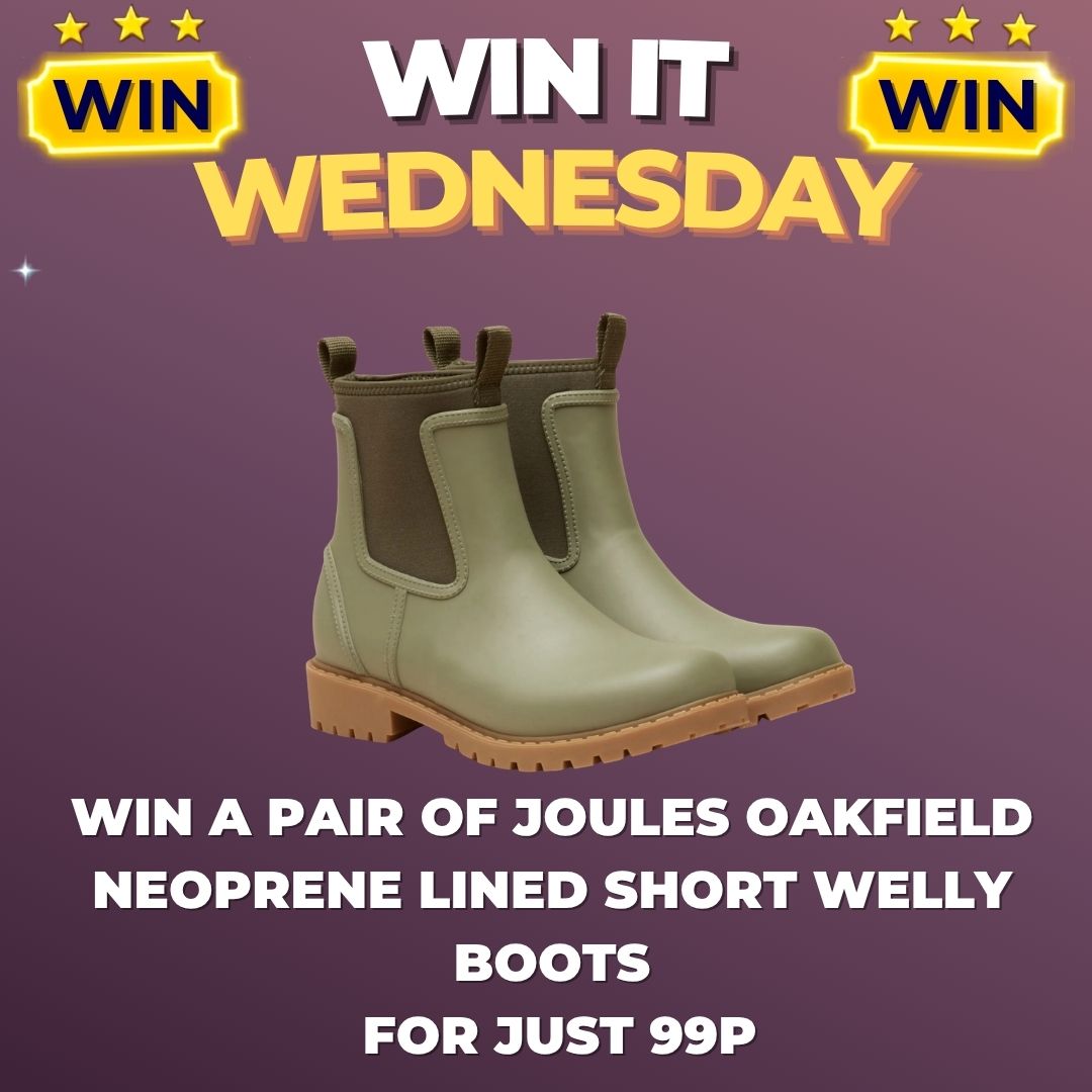 Win it Wednesday Draw to Win a Pair Of Joules Oakfield Neoprene Lined Short Welly Boots