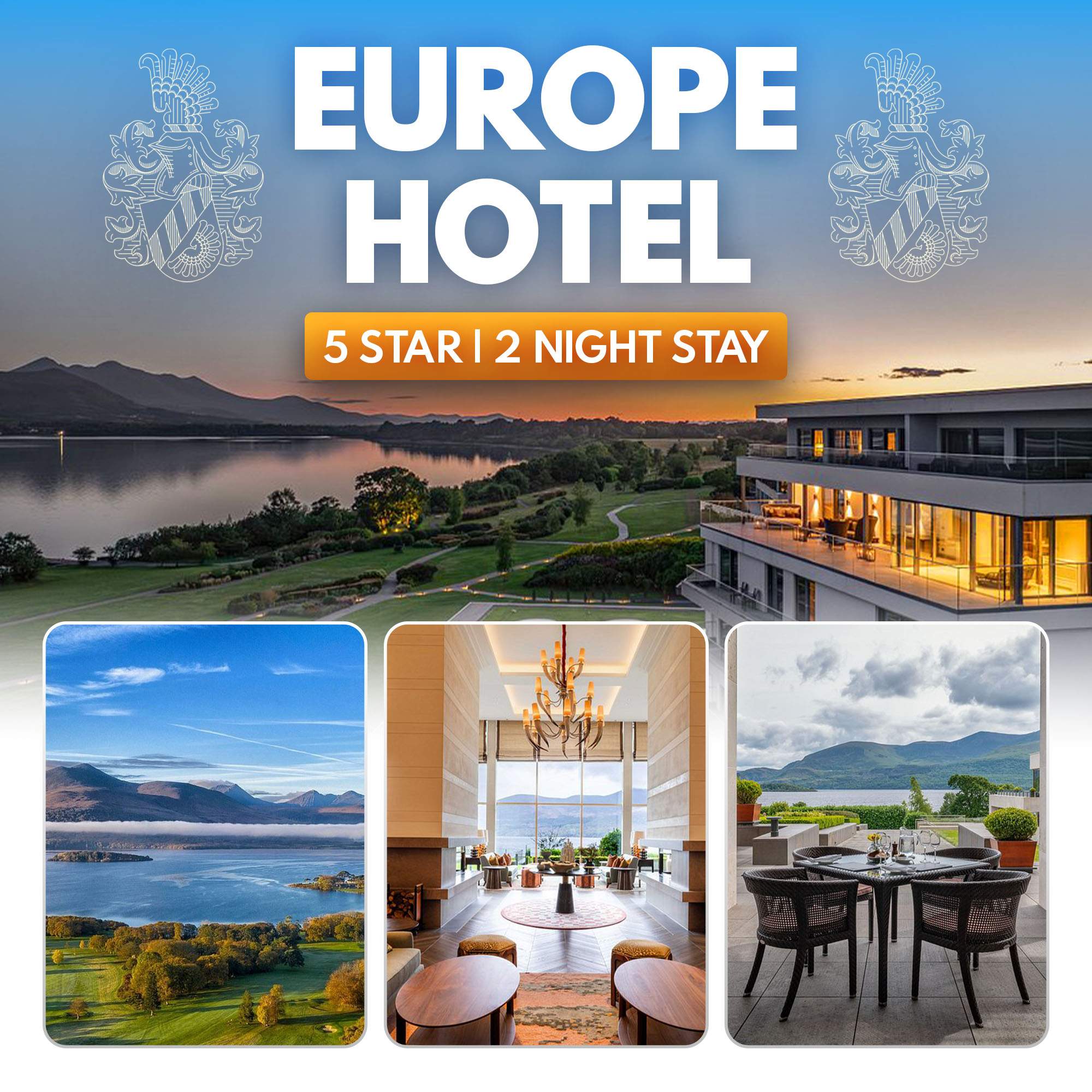 2 Night Midweek Stay in The 5* Europe Hotel Killarney