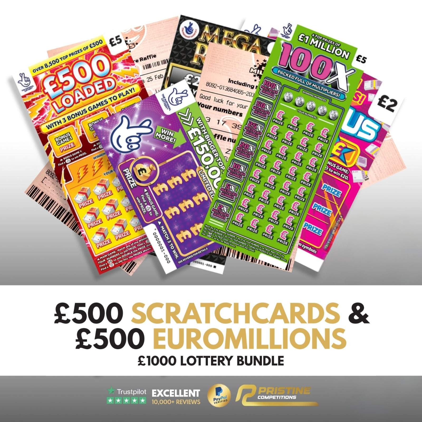 £500 Scratch Cards & £500 EuroMillions Bundle #160