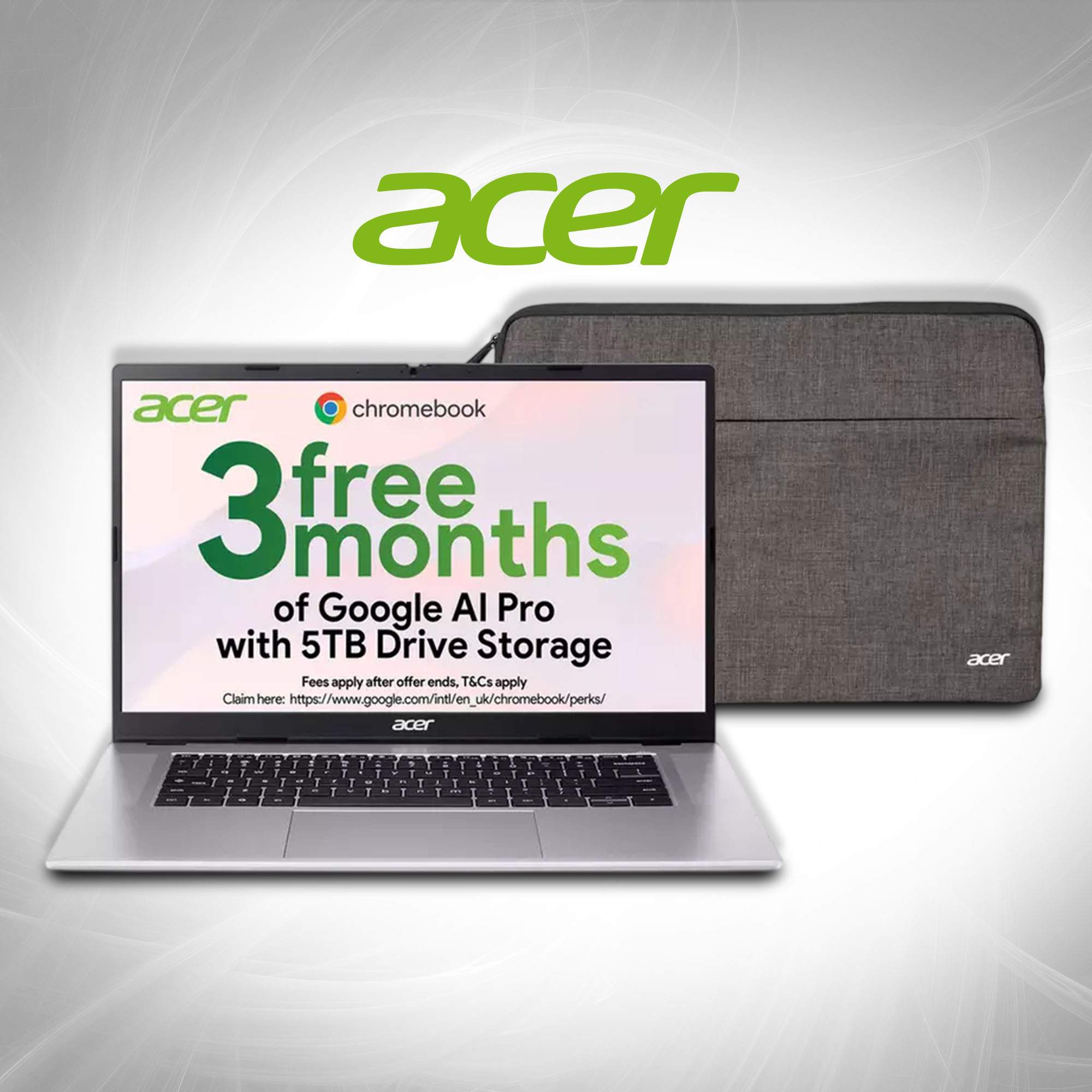Acer CB315-8H 15in MediaTek 4GB 128GB Chromebook Bundle