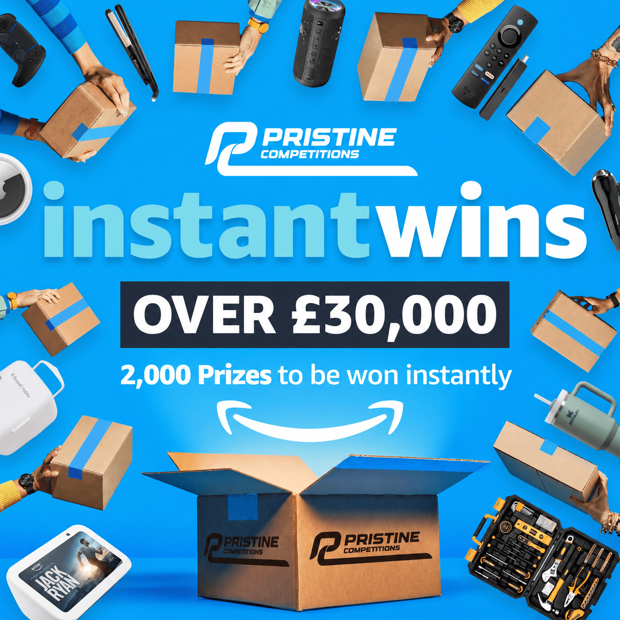 Amazon Own Brand Instant Wins – 2,000 Prizes – £30,000 Prize Fund