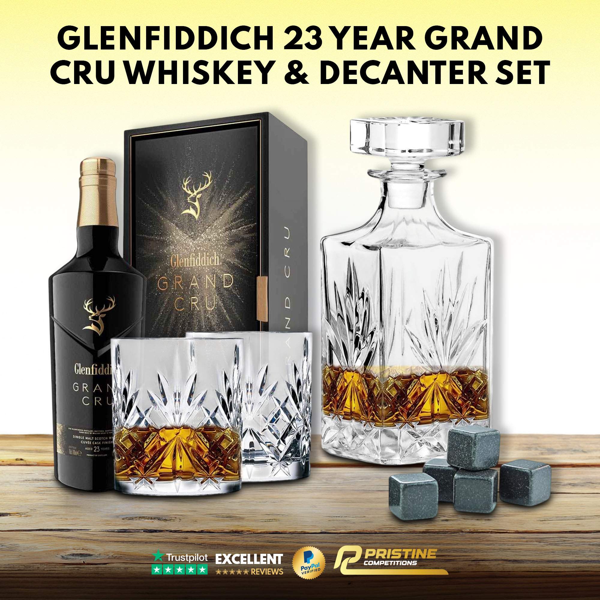 Glenfiddich 23 Year Grand Cru Whiskey & Whiskey Decanter Set #4