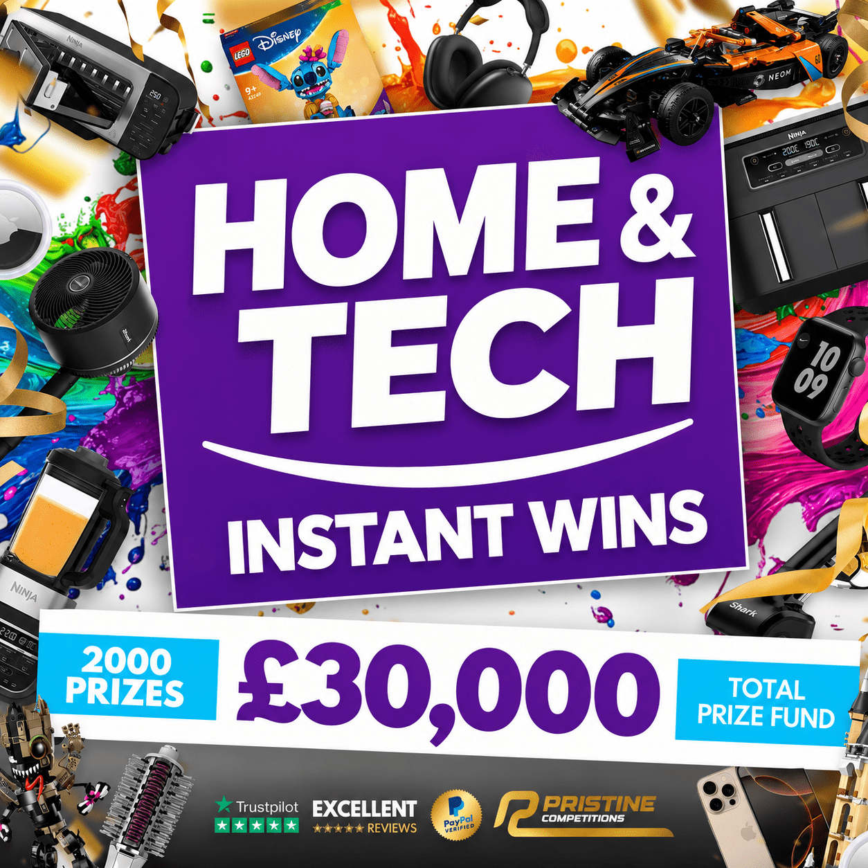 Home & Tech Budget Instant Wins – 2,000 Prizes – £30,000 Prize Fund