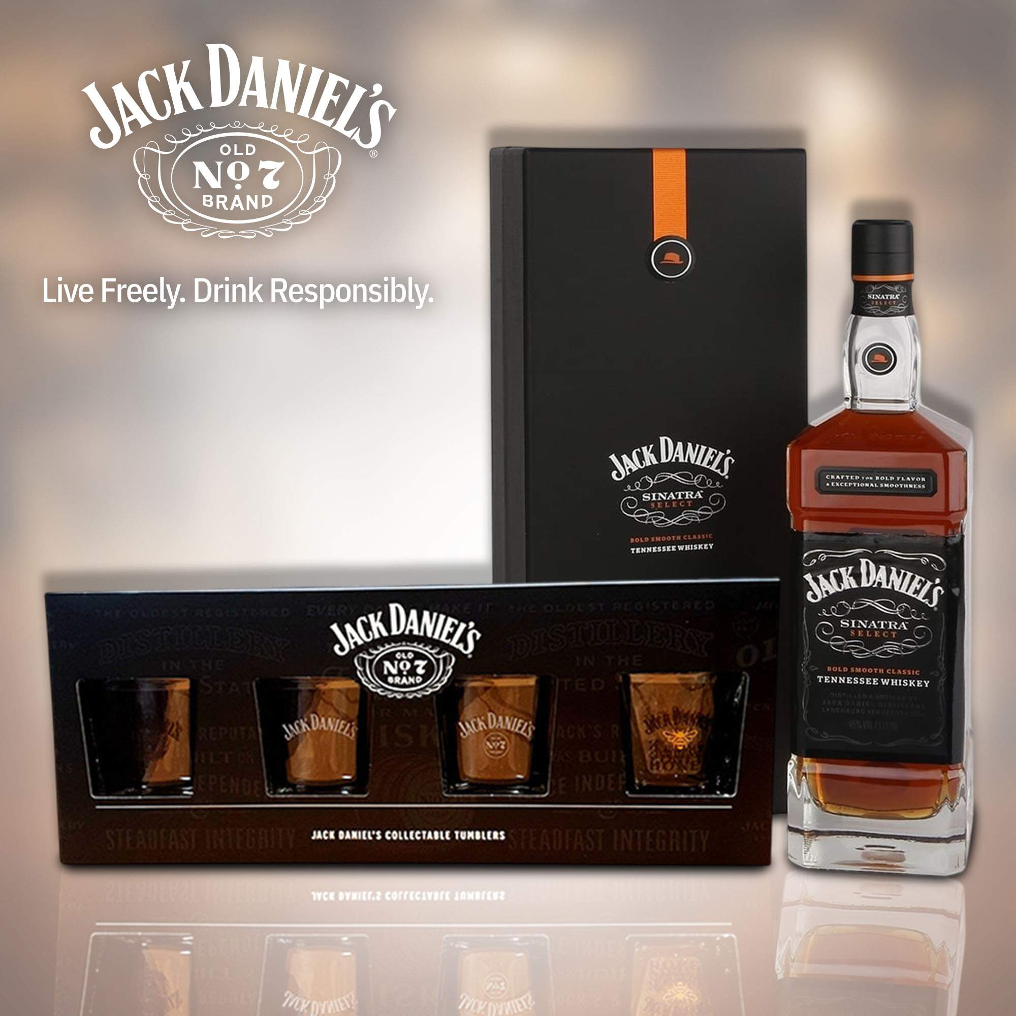 Jack Daniel's Sinatra Select – 1 Litre & 4 Tumblers