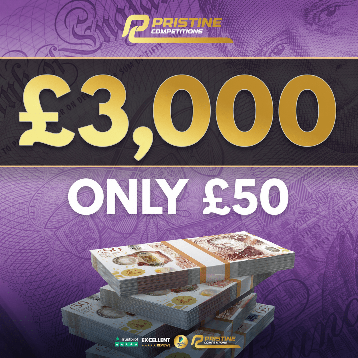 Mondays £3,000 for £50