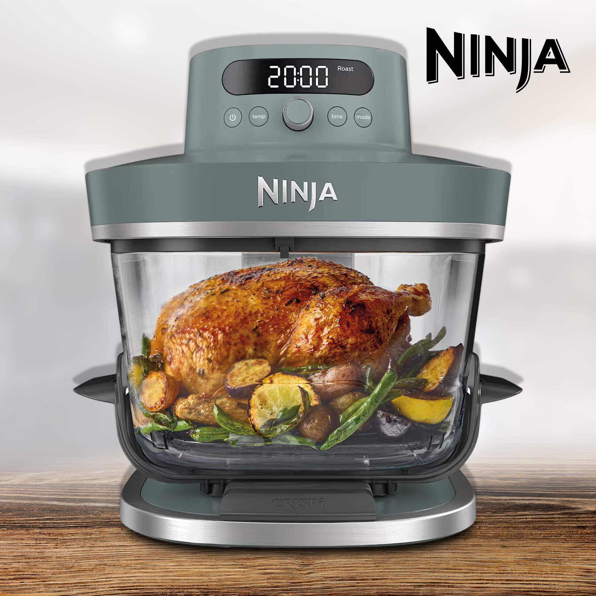 NEW Ninja CRISPi PRO 7-in-1 XL Glass Air Fryer – Ash Grey