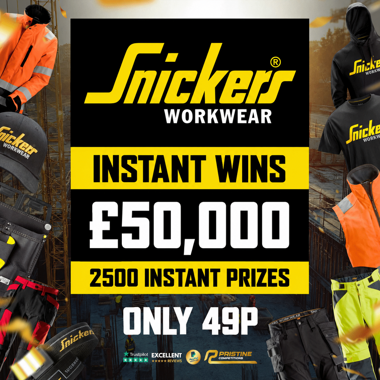 Snickers Instant Wins – 2,500 Prizes – £50,000 Prize Fund