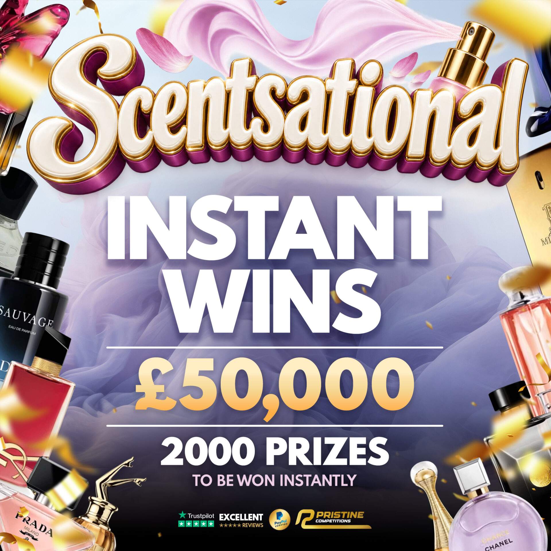 The Scentsational Instant Wins – 2,000 Prizes – £50,000 Prize Fund
